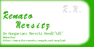 renato mersitz business card